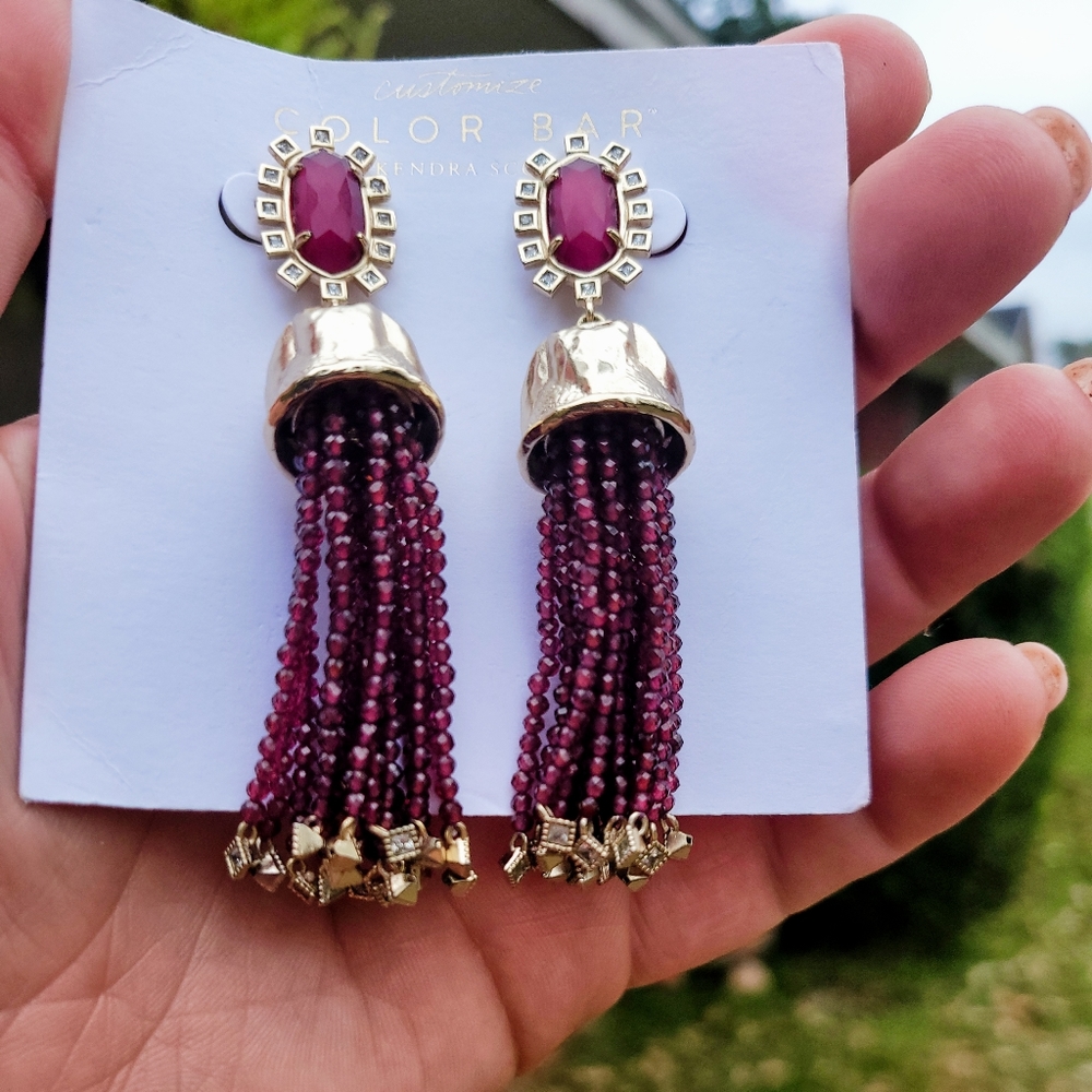 Kendra Scott Decker Tassel Berry Illusion earrings
